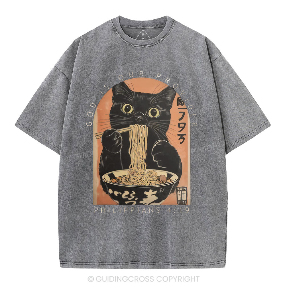 God Is Our Provider Christian Washed T-Shirt