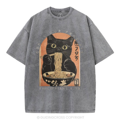 God Is Our Provider Christian Washed T-Shirt