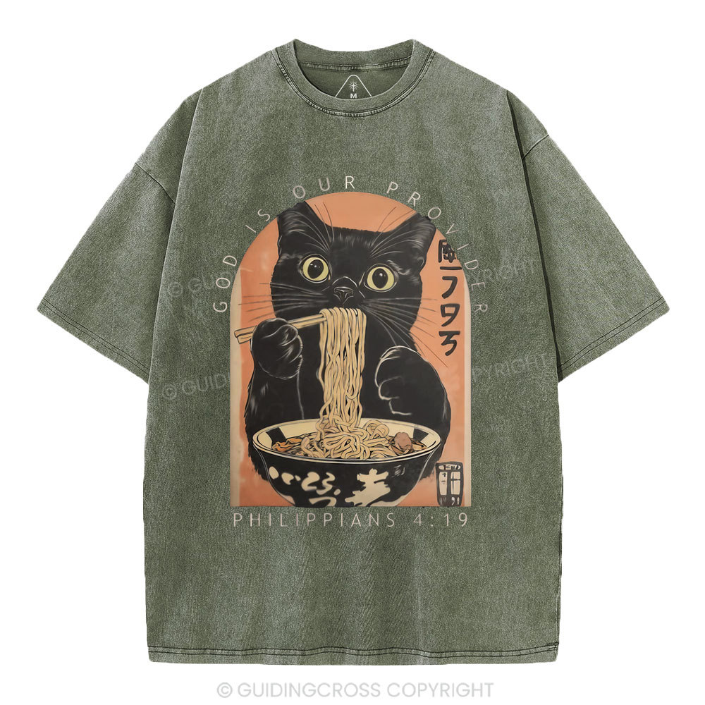 God Is Our Provider Christian Washed T-Shirt
