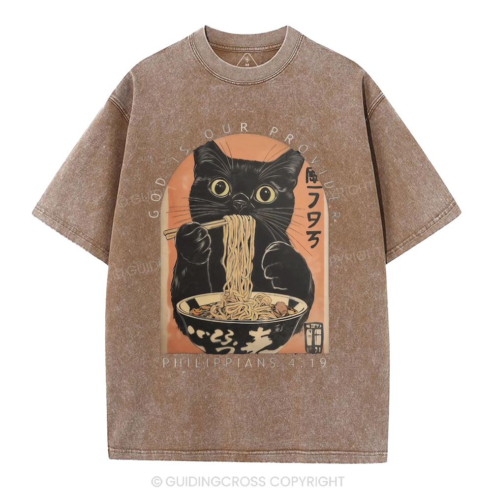 God Is Our Provider Christian Washed T-Shirt
