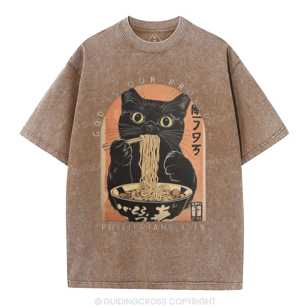 God Is Our Provider Christian Washed T-Shirt