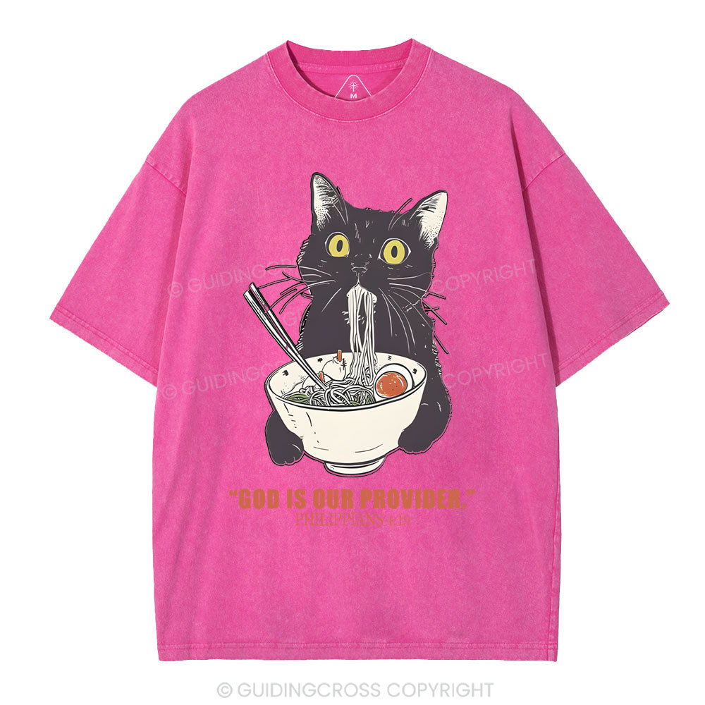 God Is Our Provider Christian Washed T-Shirt