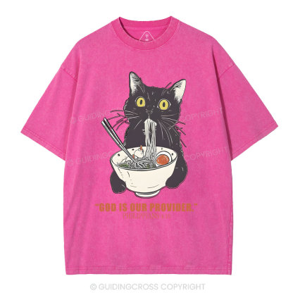 God Is Our Provider Christian Washed T-Shirt