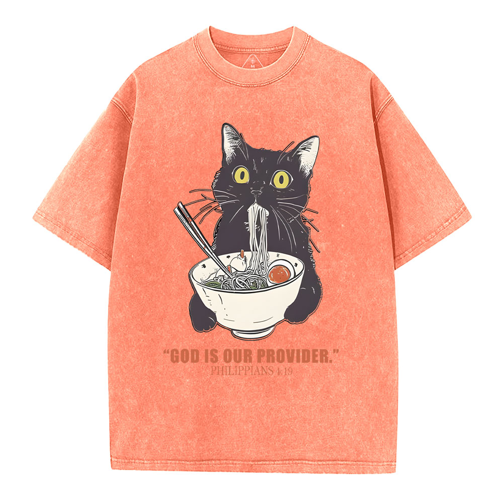God Is Our Provider Christian Washed T-Shirt
