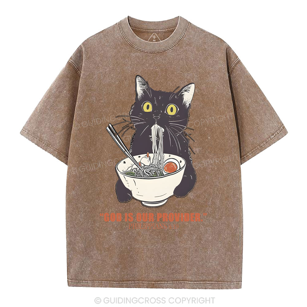 God Is Our Provider Christian Washed T-Shirt