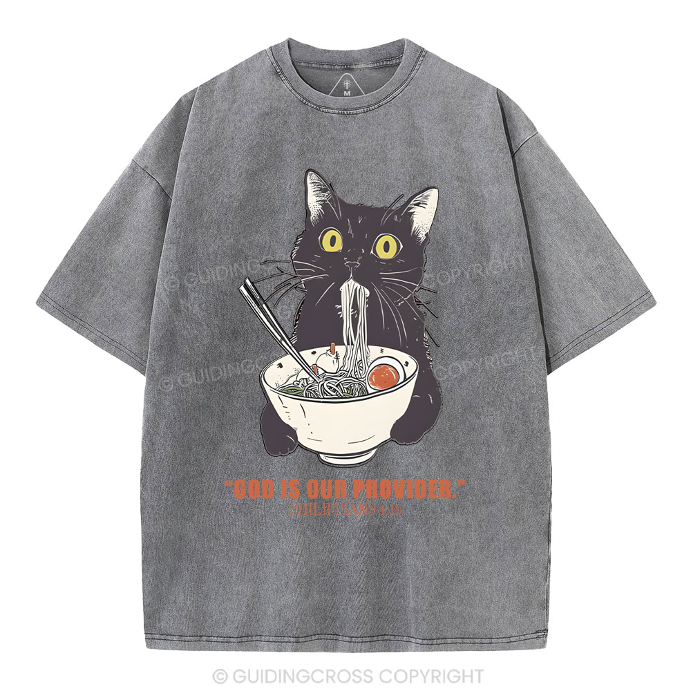God Is Our Provider Christian Washed T-Shirt