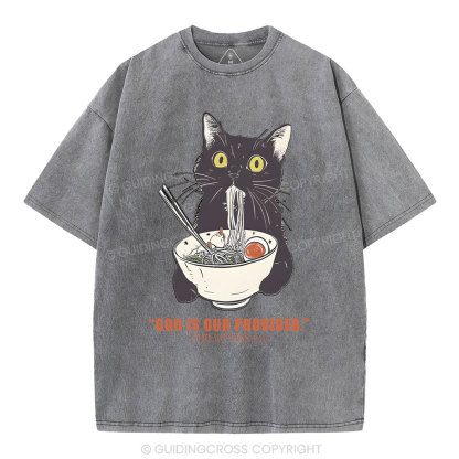 God Is Our Provider Christian Washed T-Shirt