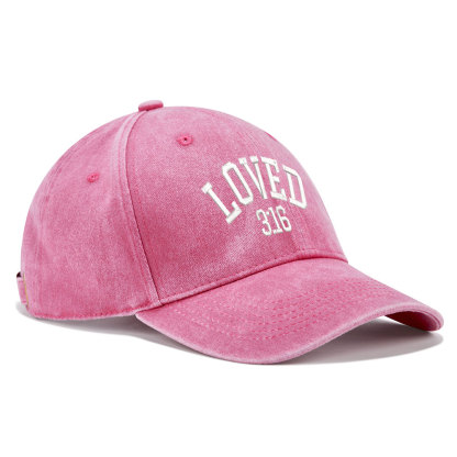 God Is So Loved Christian Couple Washed Hat