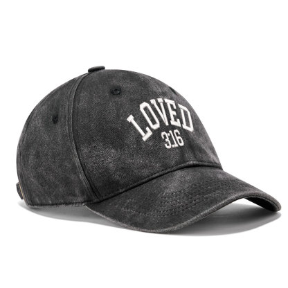 God Is So Loved Christian Couple Washed Hat