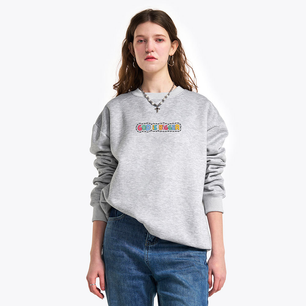 God Is So Much Bigger Than Your Mistakes Christian Fleece Sweatshirt