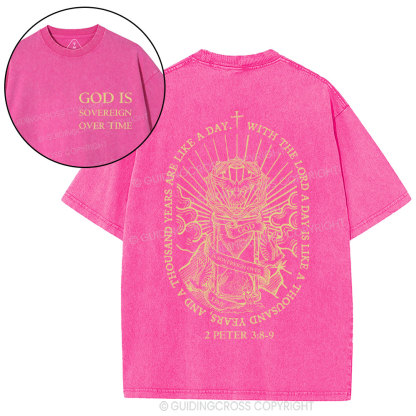 God Is Sovereign Over Time Christian Washed T-Shirt