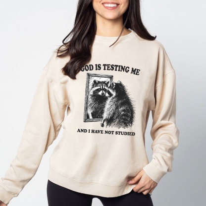 God Is Testing Me And I Have Not Studied Christian Sweatshirt