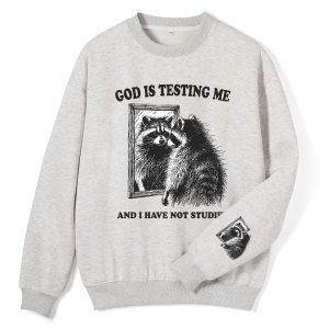 Image of God Is Testing Me Christian Fleece Sweatshirt