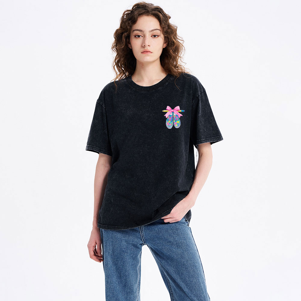 God Is With Her Christian Washed T-Shirt