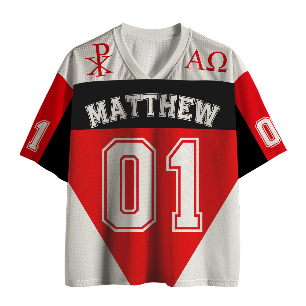 God Is With Us Christian White Mesh Jersey