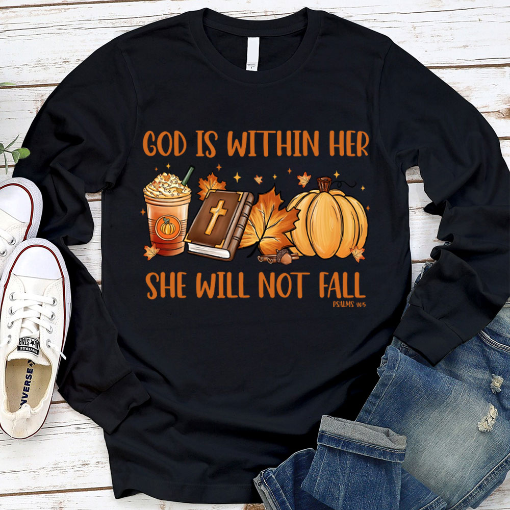 God Is Within Her Christian Long Sleeve T-Shirt