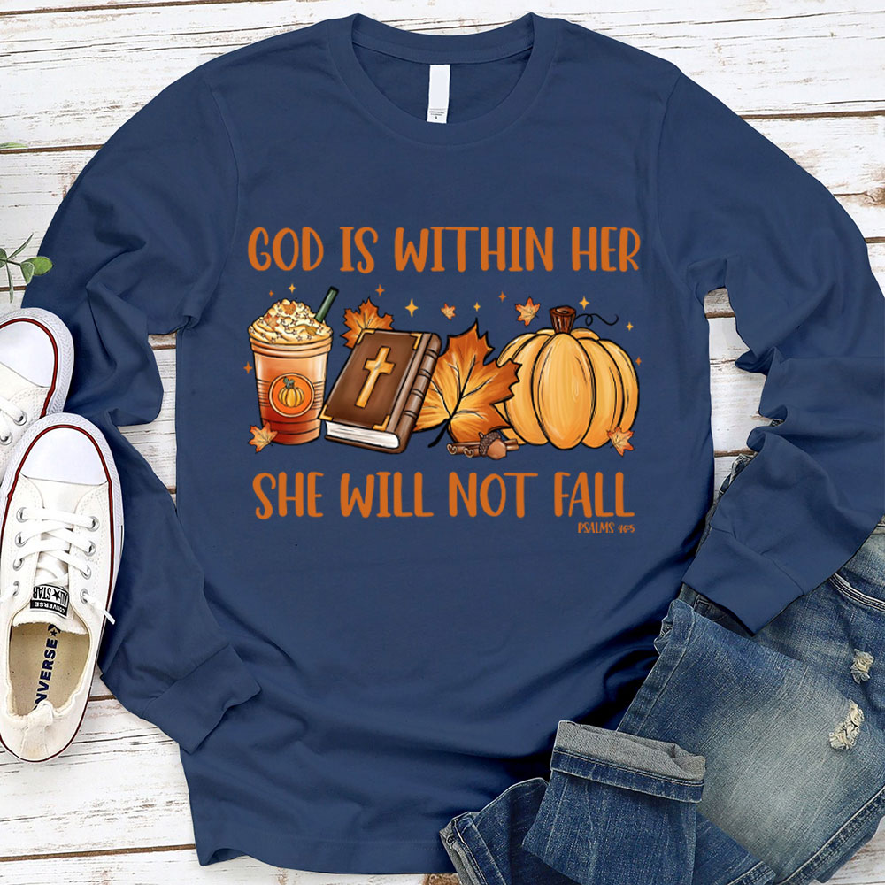 God Is Within Her Christian Long Sleeve T-Shirt