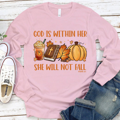 God Is Within Her Christian Long Sleeve T-Shirt
