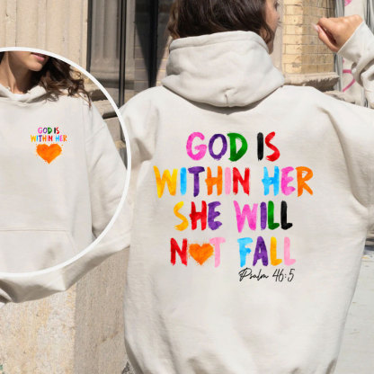 God Is Within Her Christian Fleece Hoodie Set