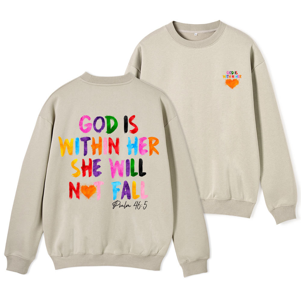 God Is Within Her Christian Fleece Sweatshirt