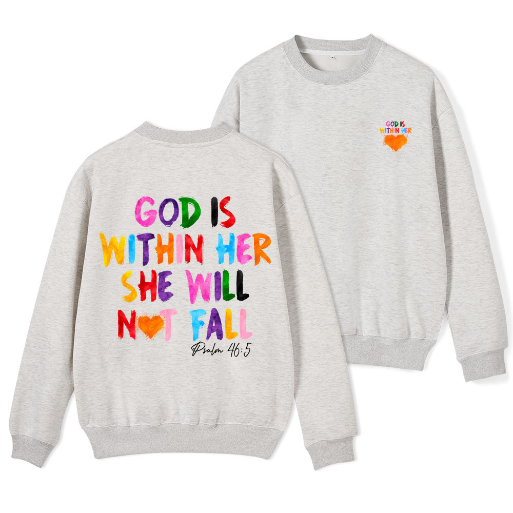 God Is Within Her Christian Fleece Sweatshirt
