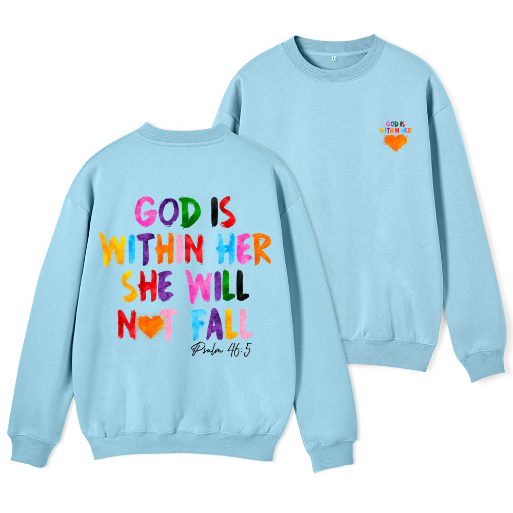 God Is Within Her Christian Fleece Sweatshirt