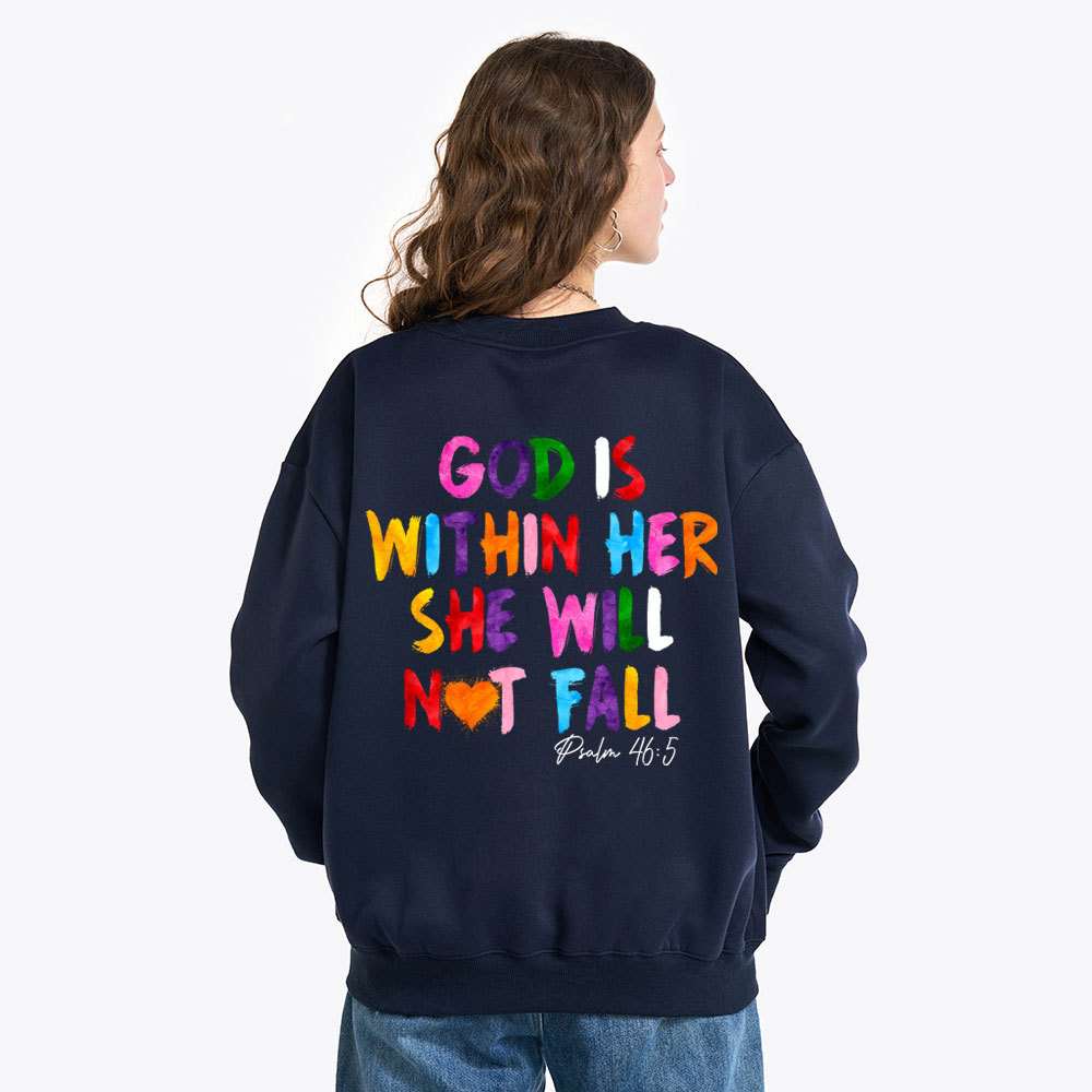 God Is Within Her Christian Fleece Sweatshirt
