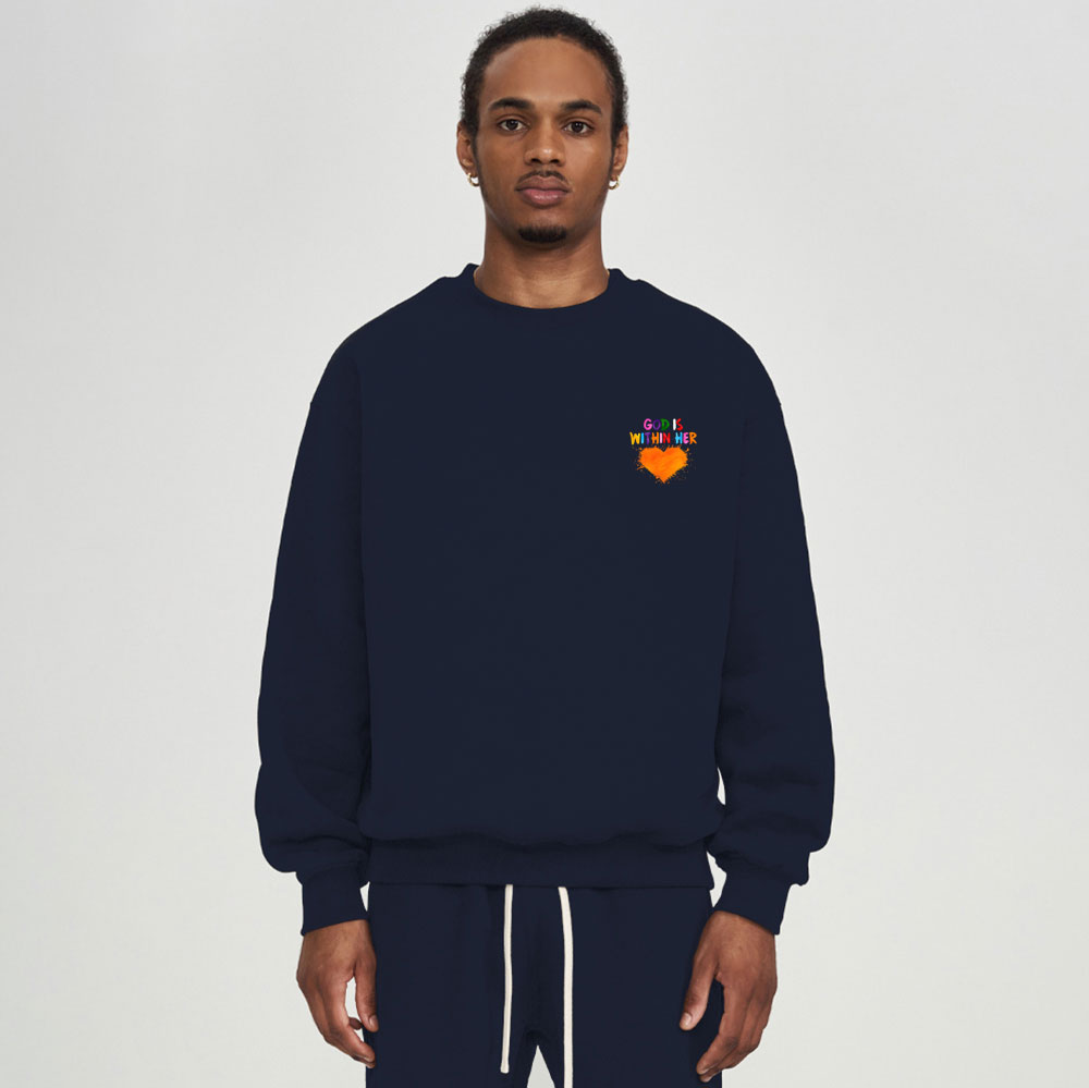 God Is Within Her Christian Fleece Sweatshirt