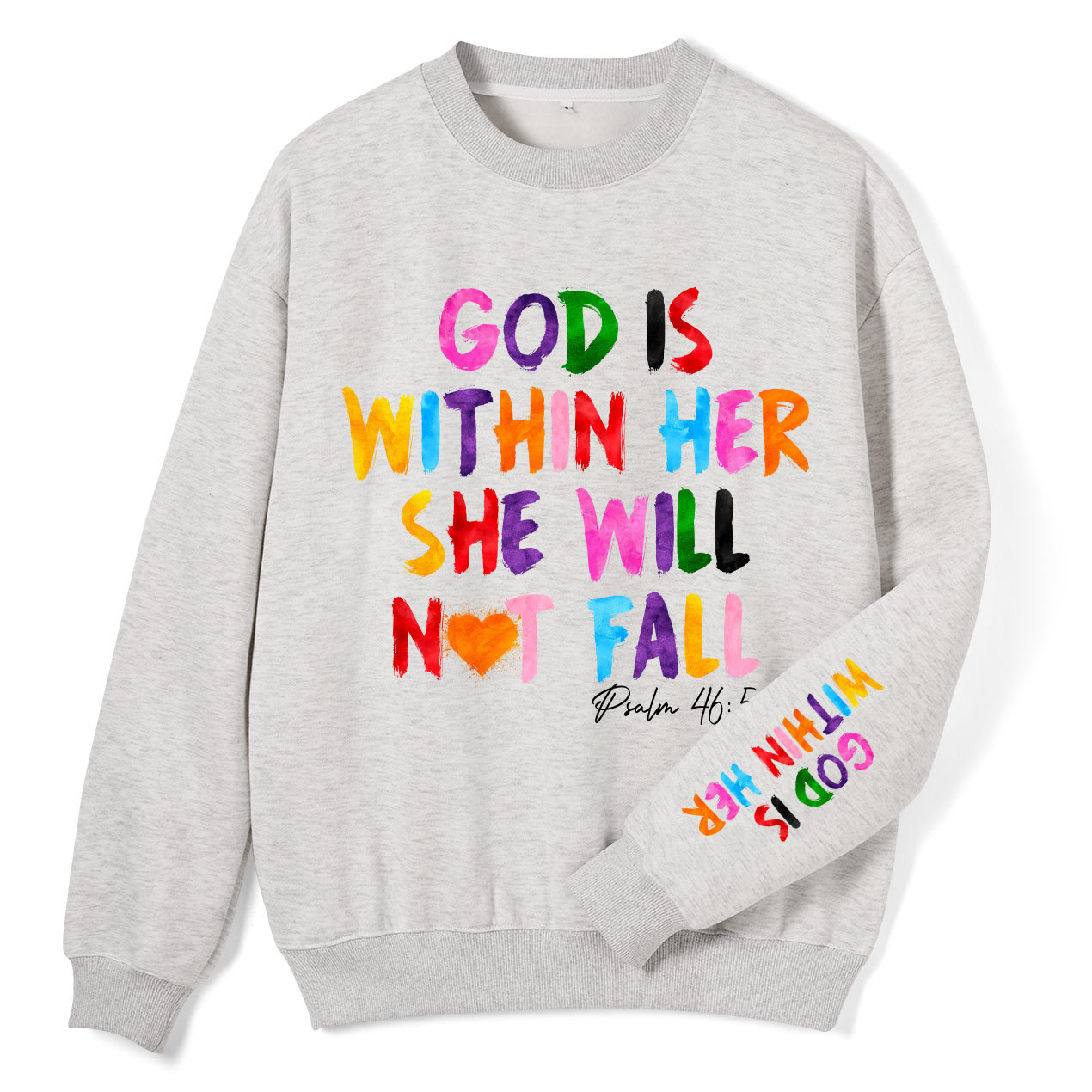 God Is Within Her Christian Fleece Sweatshirt Sale - GuidingCross