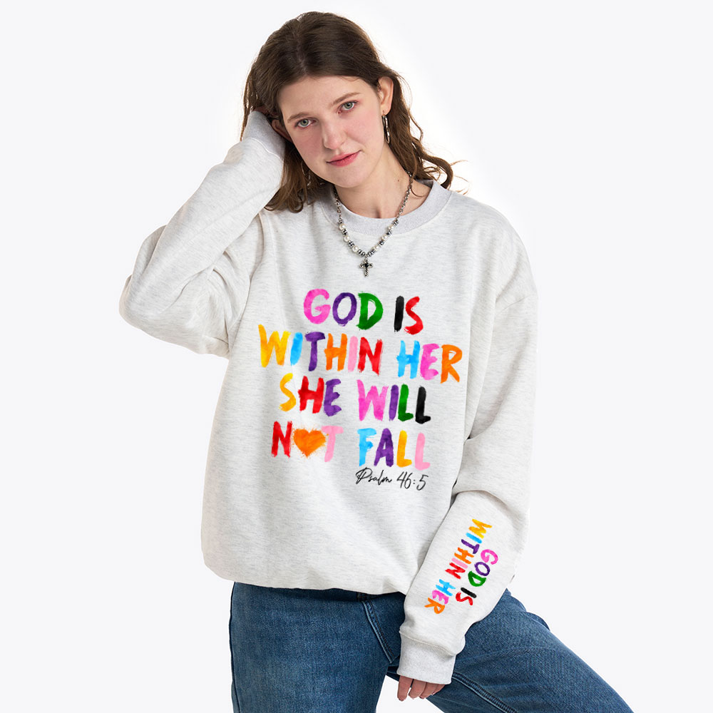 God Is Within Her Christian Fleece Sweatshirt