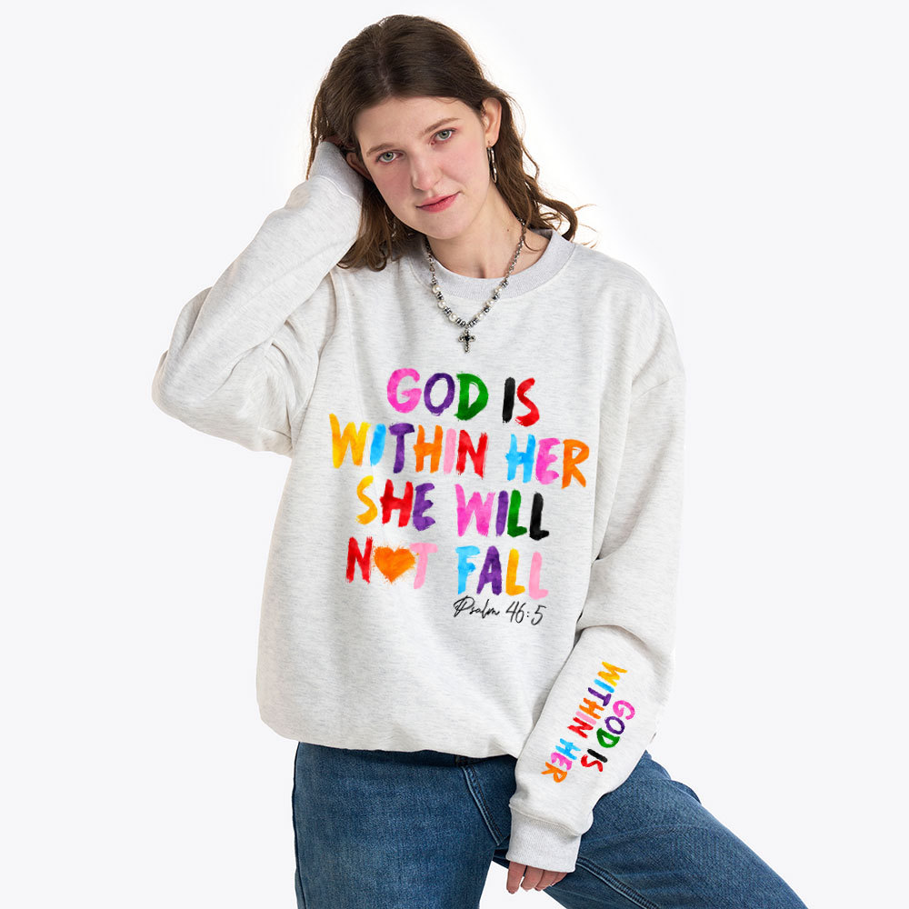 God Is Within Her Christian Fleece Sweatshirt