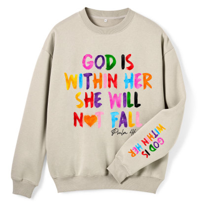 God Is Within Her Christian Fleece Sweatshirt