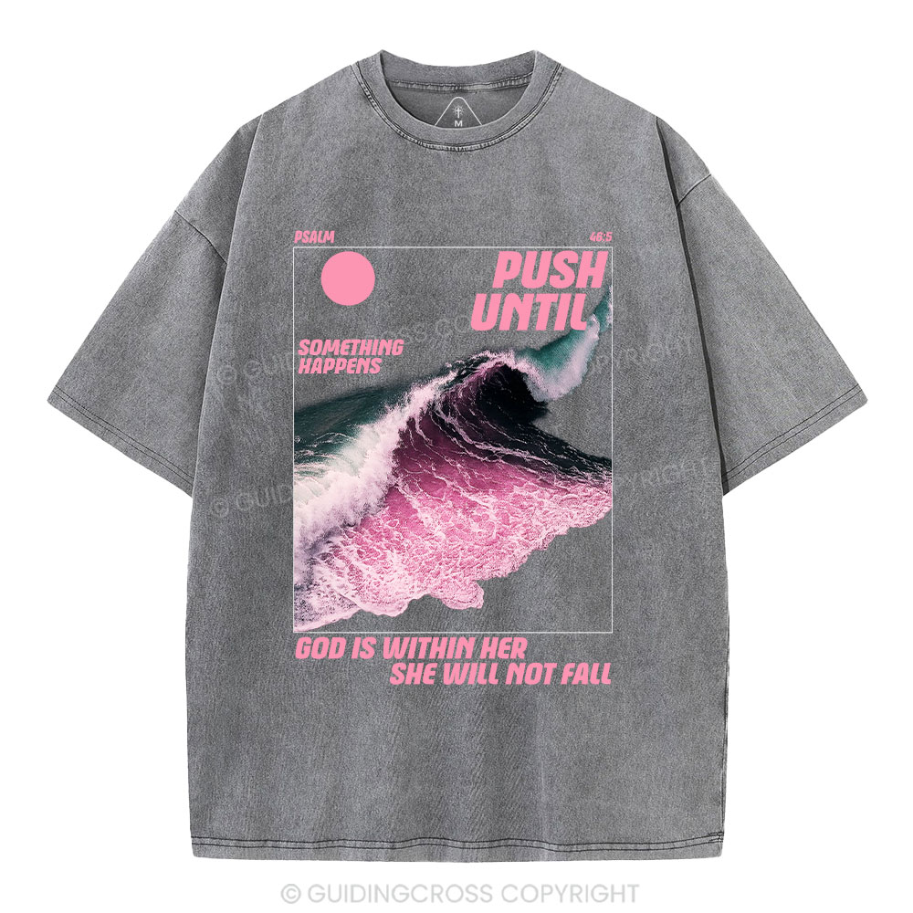 God Is Within Her Christian Washed T-Shirt
