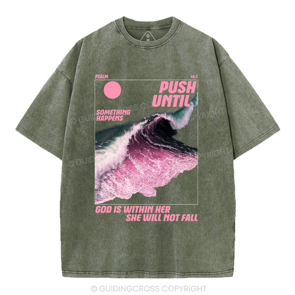 God Is Within Her Christian Washed T-Shirt