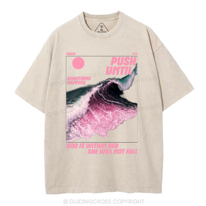 God Is Within Her Christian Washed T-Shirt