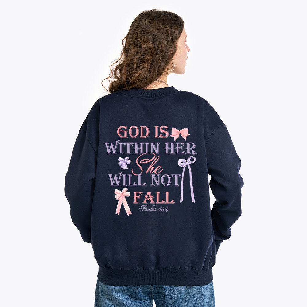 God Is Within Her She Will Not Fail Christian Fleece Sweatshirt