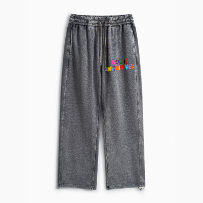 God Is Within Her She Will Not Fall Christian Washed Sweatpants