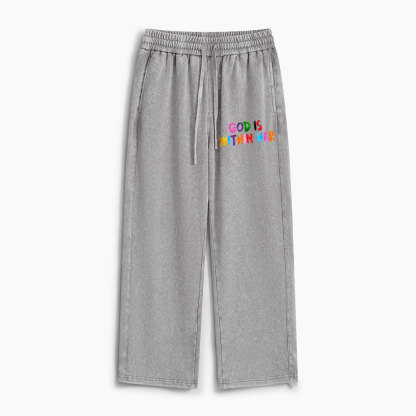 God Is Within Her She Will Not Fall Christian Washed Sweatpants
