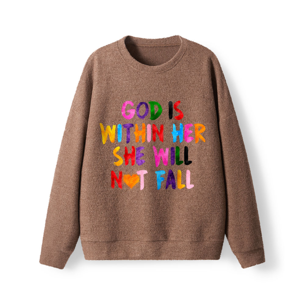 God Is Within Her Christian Lightweight Sweater
