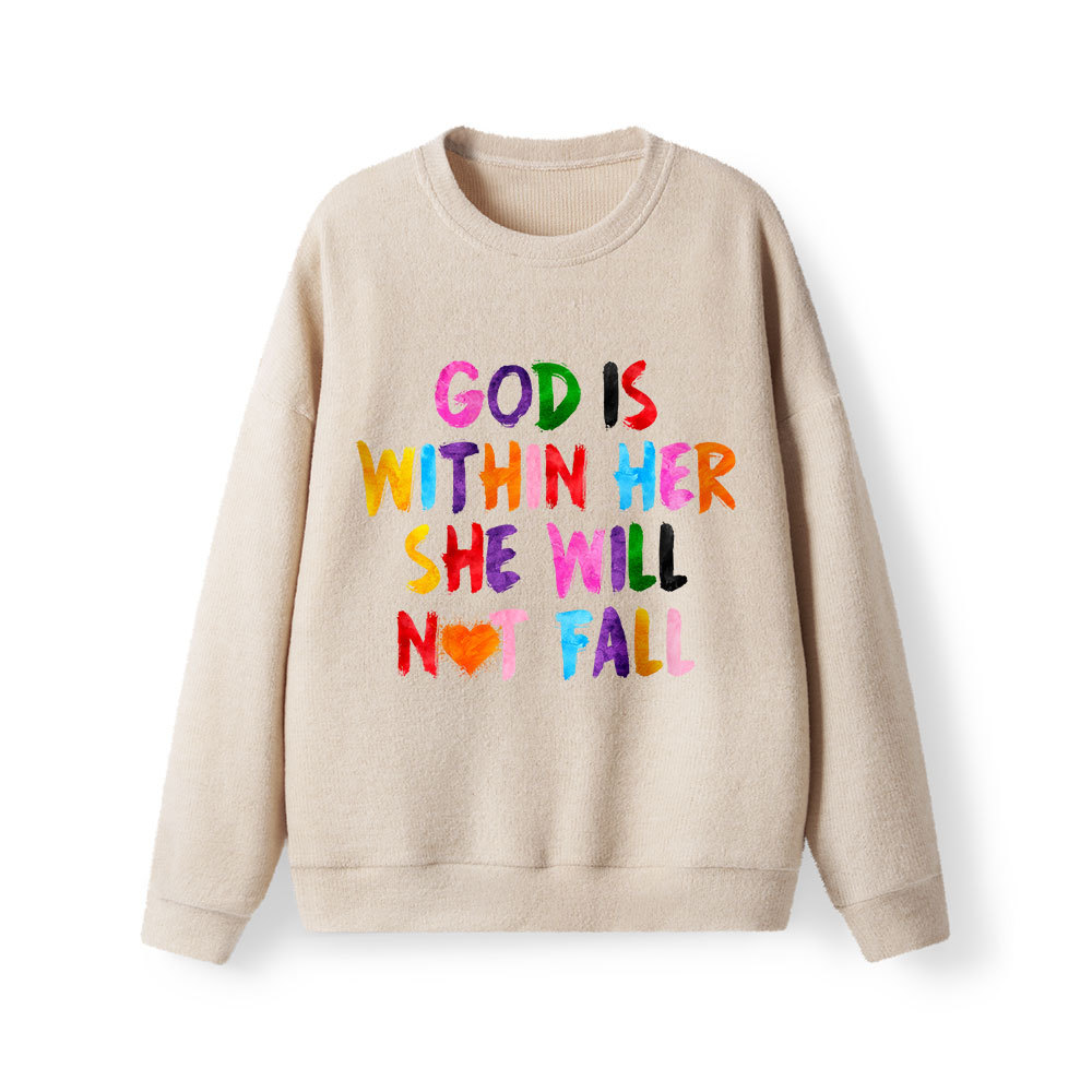 God Is Within Her Christian Lightweight Sweater