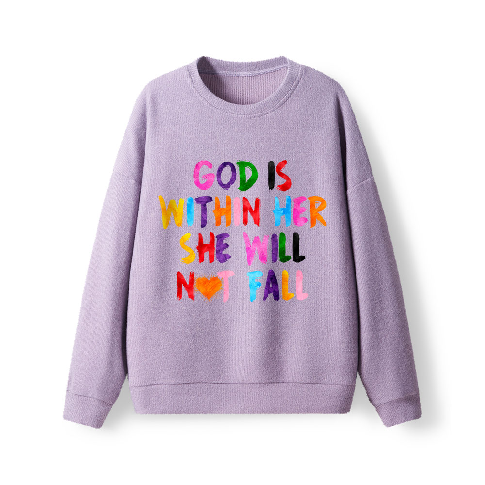 God Is Within Her Christian Lightweight Sweater