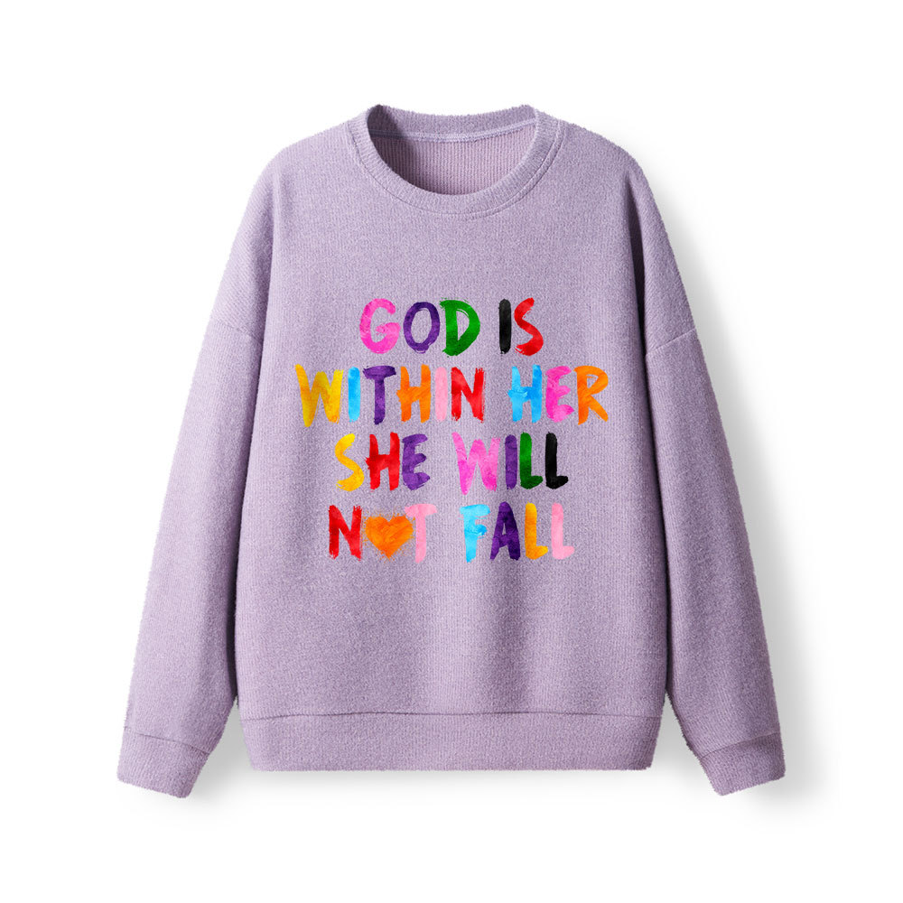 God Is Within Her Christian Lightweight Sweater