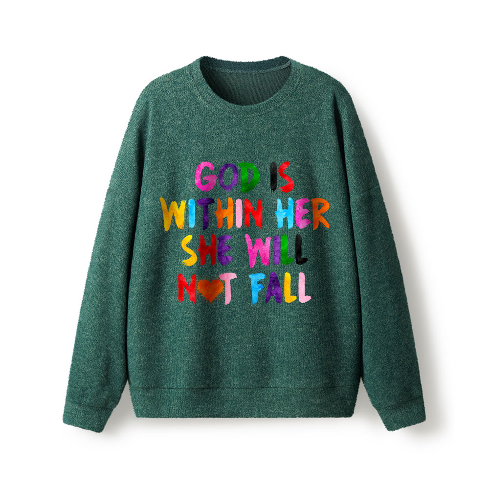 God Is Within Her Christian Lightweight Sweater