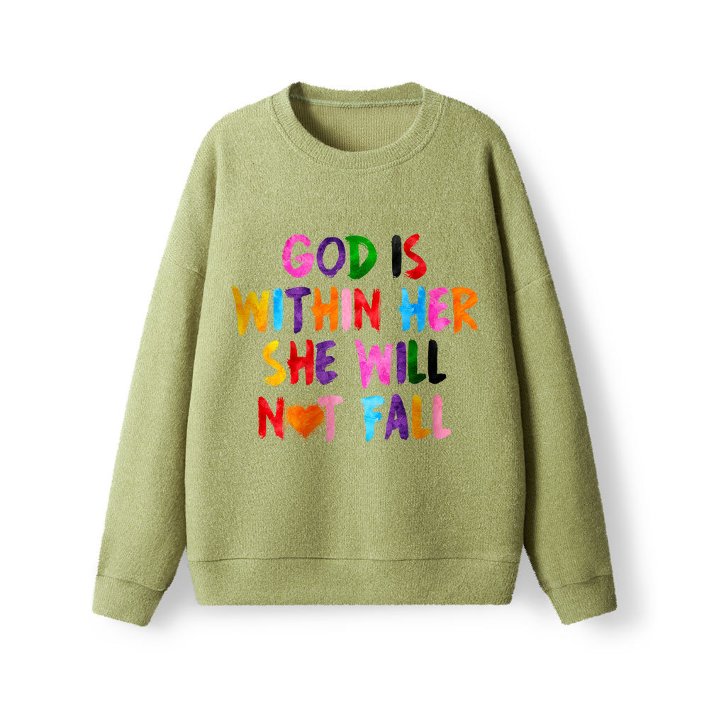 God Is Within Her Christian Lightweight Sweater