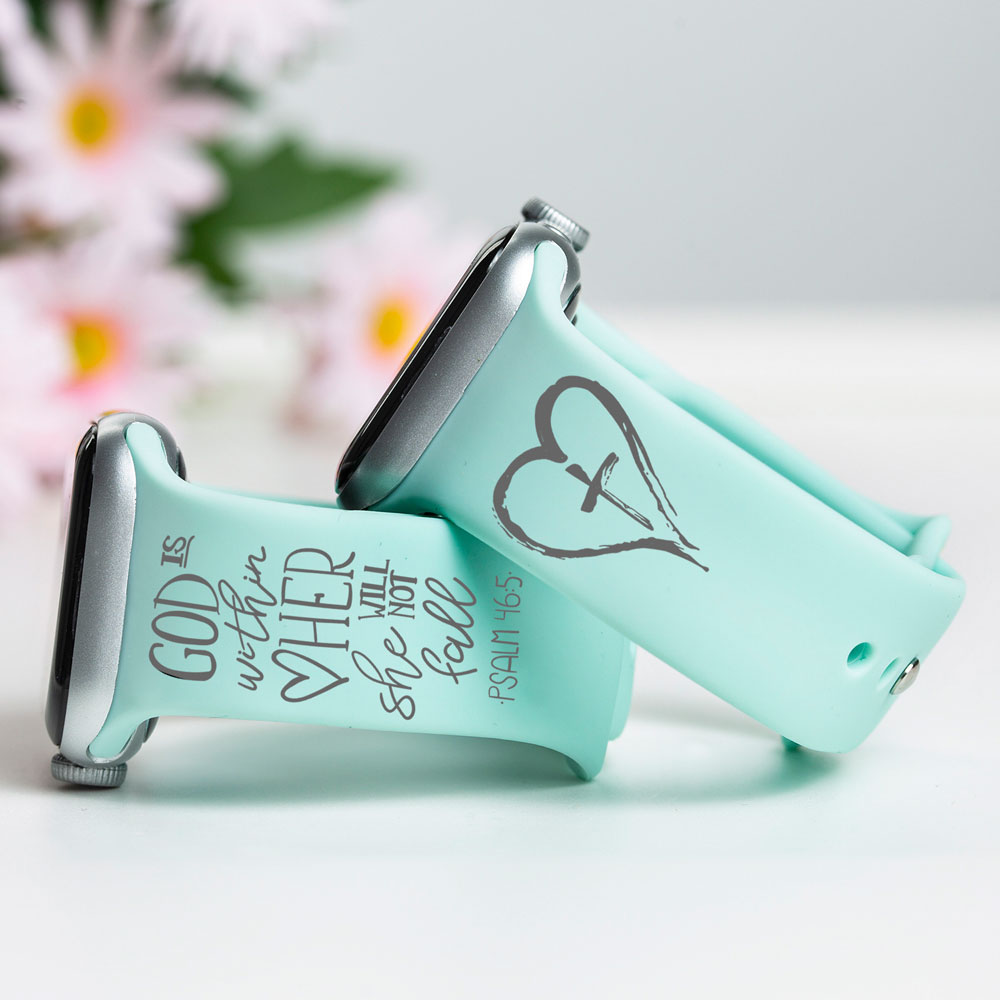 God Is Within Her She Will Not Fall Watch Band