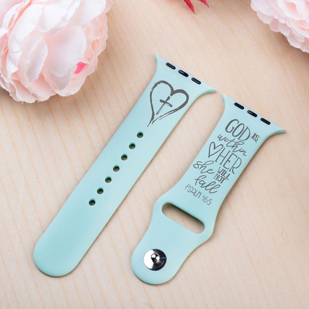 God Is Within Her She Will Not Fall Watch Band