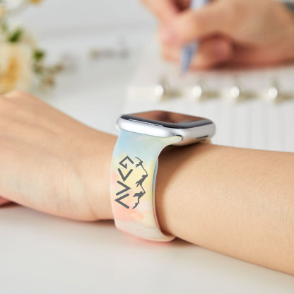 God Is within Her Engraved Christian Print Watch Band