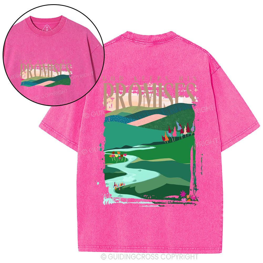 God Keeps His Promises Christian Washed T-Shirt