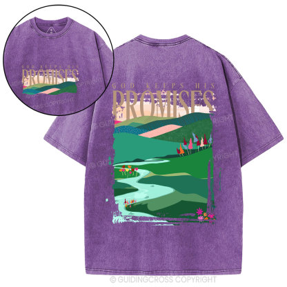 God Keeps His Promises Christian Washed T-Shirt