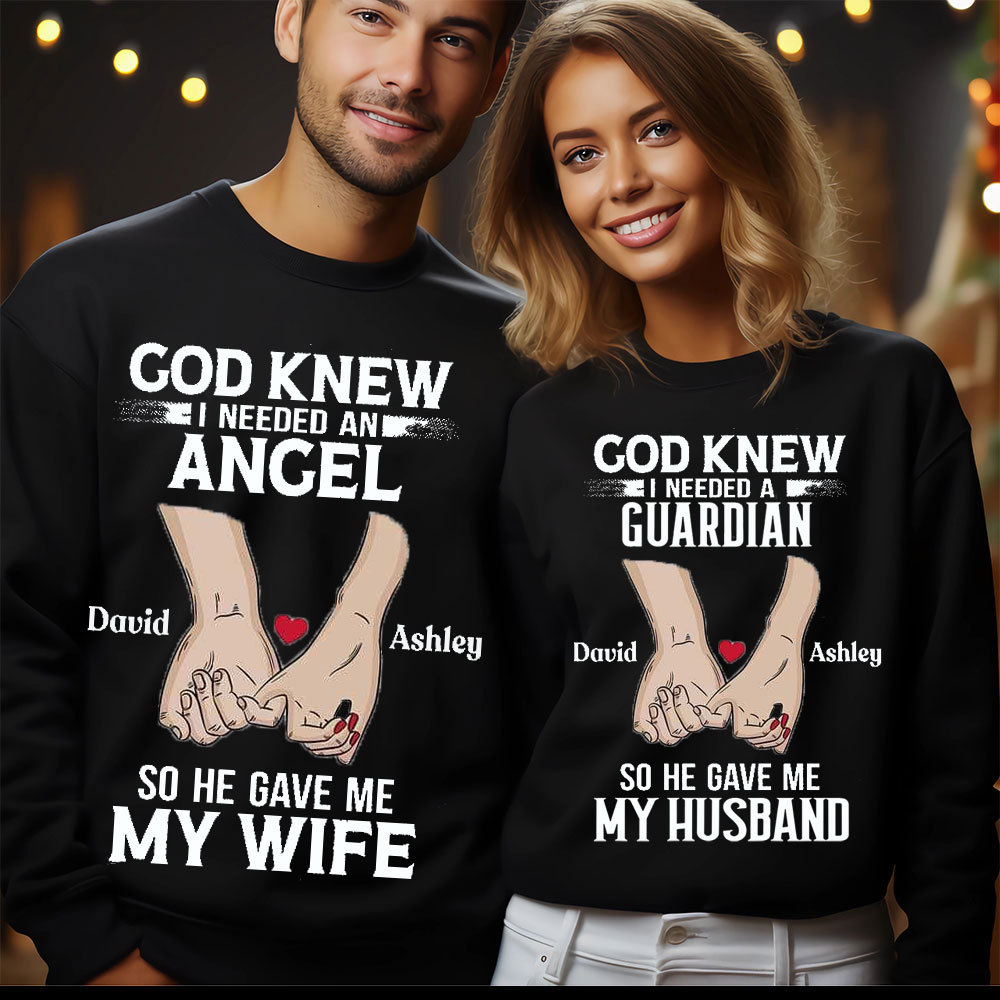 He Who Finds A Wife Finds A Good Thing His Good Thing Christian Couple Sweatshirt